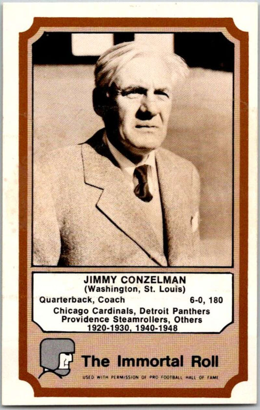 1974 Fleer The Immortal Roll Football #NNO Jimmy Conzelman  V46025