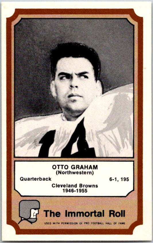 1974 Fleer The Immortal Roll Football #NNO Otto Graham  V46035