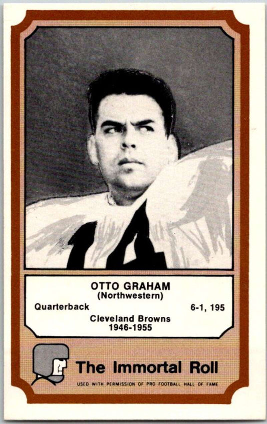 1974 Fleer The Immortal Roll Football #NNO Otto Graham  V46036