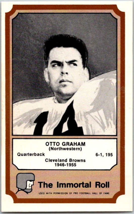 1974 Fleer The Immortal Roll Football #NNO Otto Graham  V46037