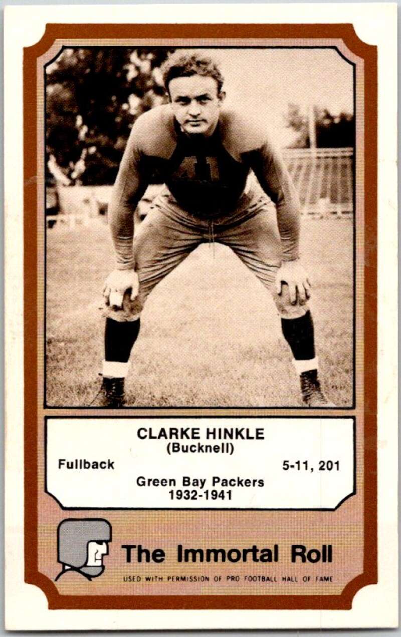 1974 Fleer The Immortal Roll Football #NNO Clarke Hinkle  V46051