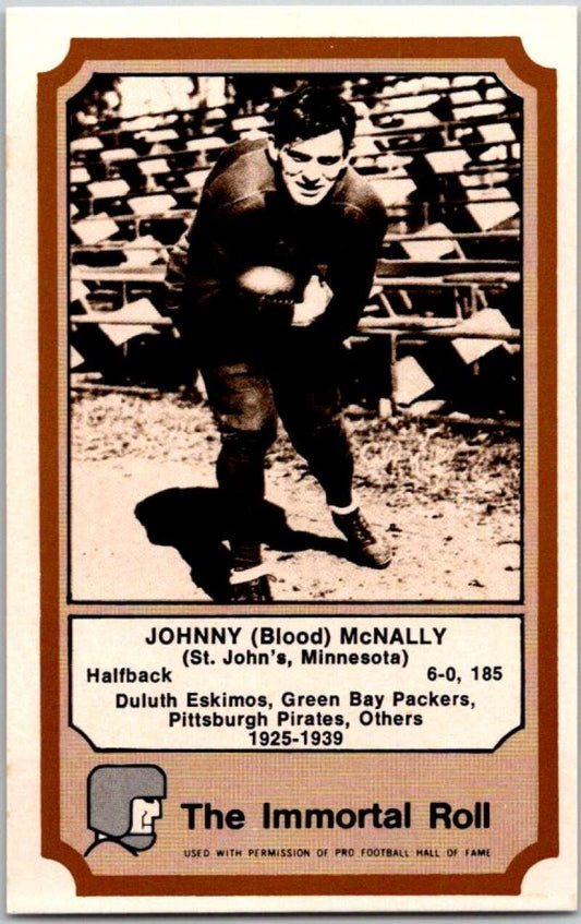 1976 Fleer The Immortal Roll Football #NNO Johnny (Blood) McNally  V46077