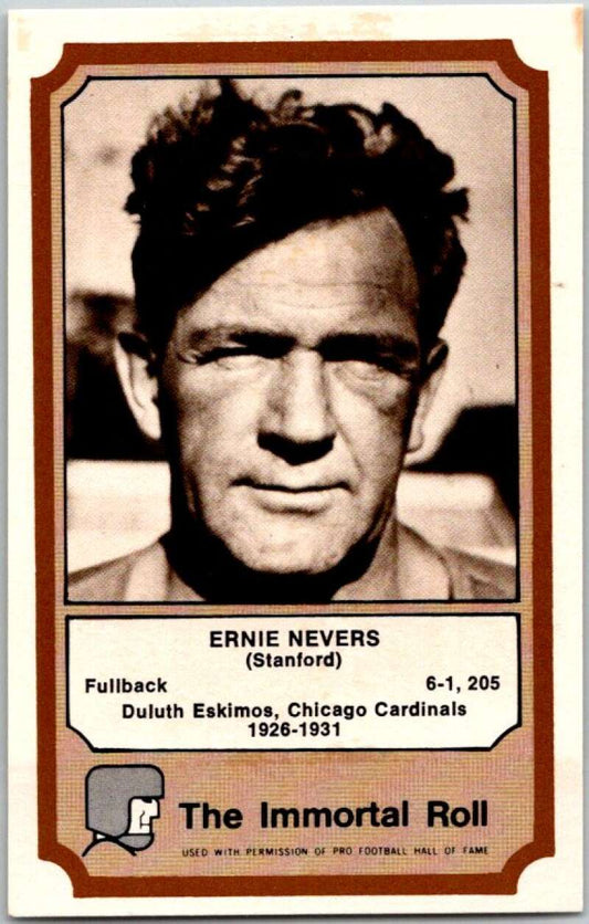 1974 Fleer The Immortal Roll Football #NNO Ernie Nevers  V46083