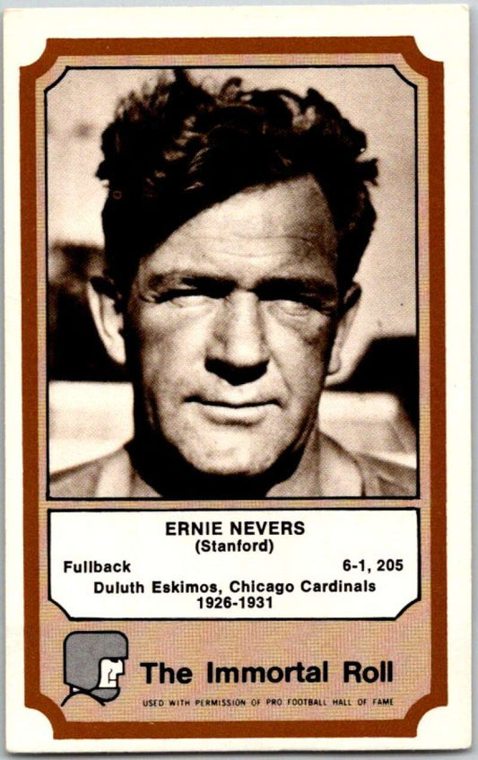 1976 Fleer The Immortal Roll Football #NNO Ernie Nevers  V46085