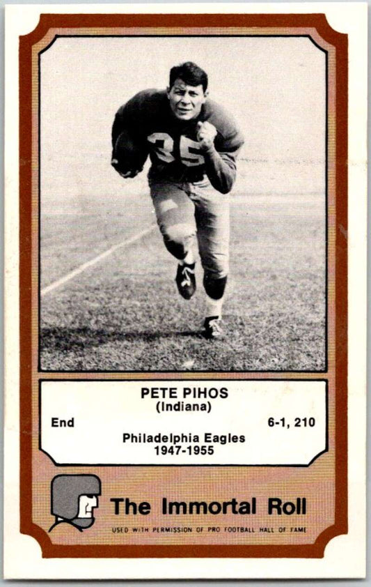 1976 Fleer The Immortal Roll Football #NNO Pete Pihos  V46095