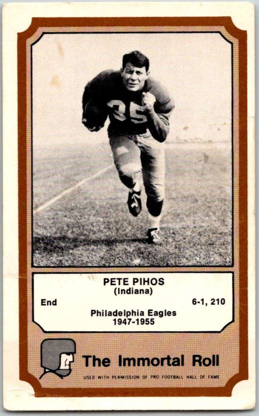 1977 Fleer The Immortal Roll Football #NNO Pete Pihos  V46096