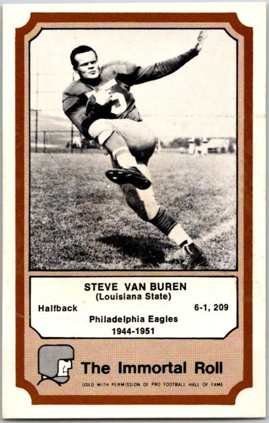 1976 Fleer The Immortal Roll Football #NNO Steve Van Buren  V46119