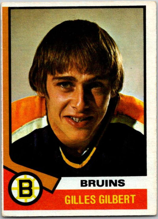 1974-75 O-Pee-Chee #10 Gilles Gilbert  Boston Bruins  V46131