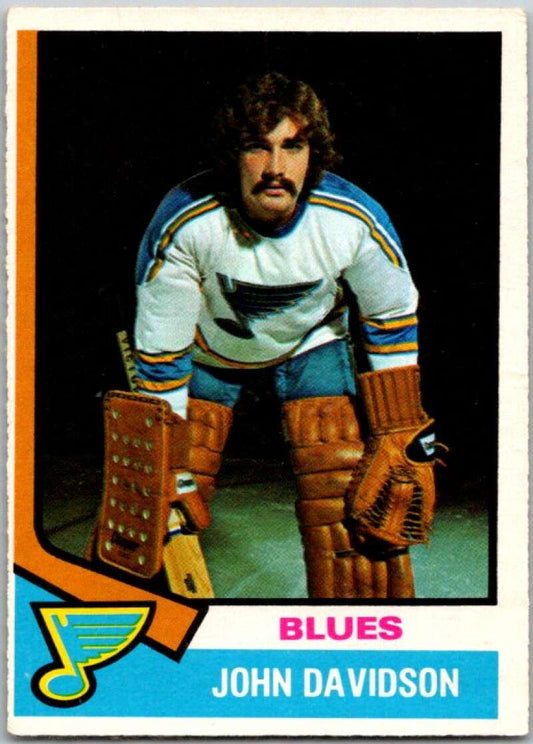 1974-75 O-Pee-Chee #11 John Davidson  RC Rookie St. Louis Blues  V46132