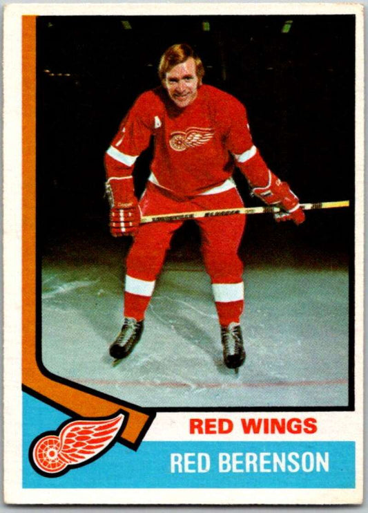 1974-75 O-Pee-Chee #19 Red Berenson  Detroit Red Wings  V46140