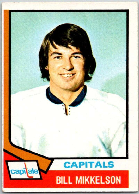 1974-75 O-Pee-Chee #23 Bill Mikkelson  Washington Capitals  V46144
