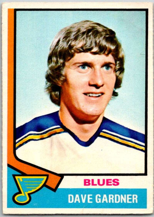 1974-75 O-Pee-Chee #47 Dave Gardner  RC Rookie St. Louis Blues  V46168