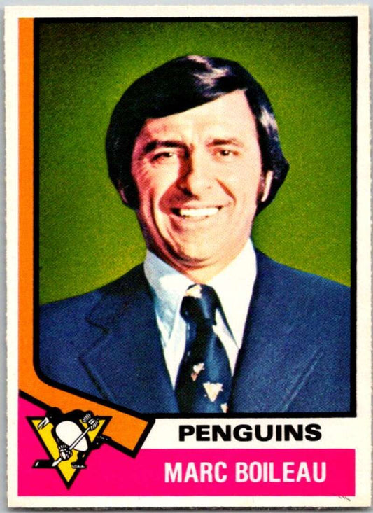 1974-75 O-Pee-Chee #49 Marc Boileau CO  Pittsburgh Penguins  V46170
