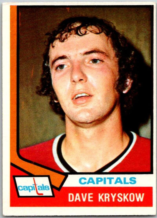 1974-75 O-Pee-Chee #62 Dave Kryskow  RC Rookie Washington  V46183