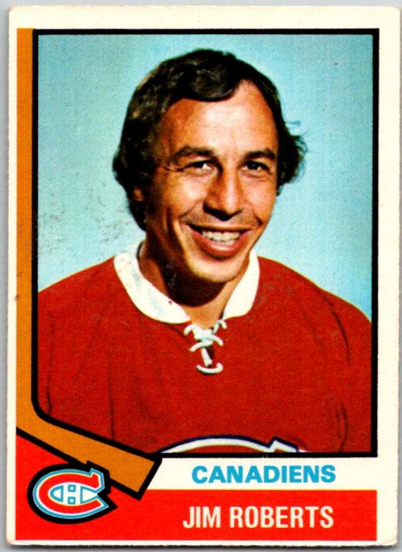 1974-75 O-Pee-Chee #78 Jim Roberts  Montreal Canadiens  V46199