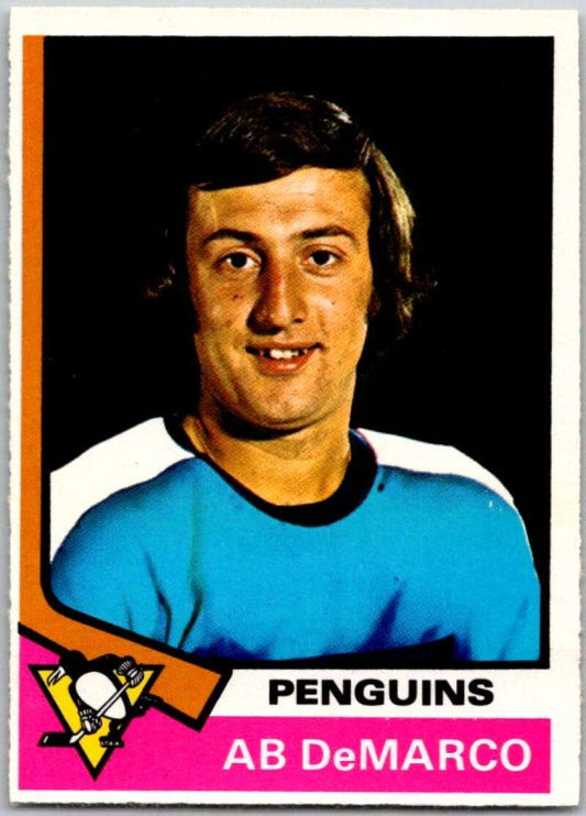 1974-75 O-Pee-Chee #89 Ab DeMarco  Pittsburgh Penguins  V46210