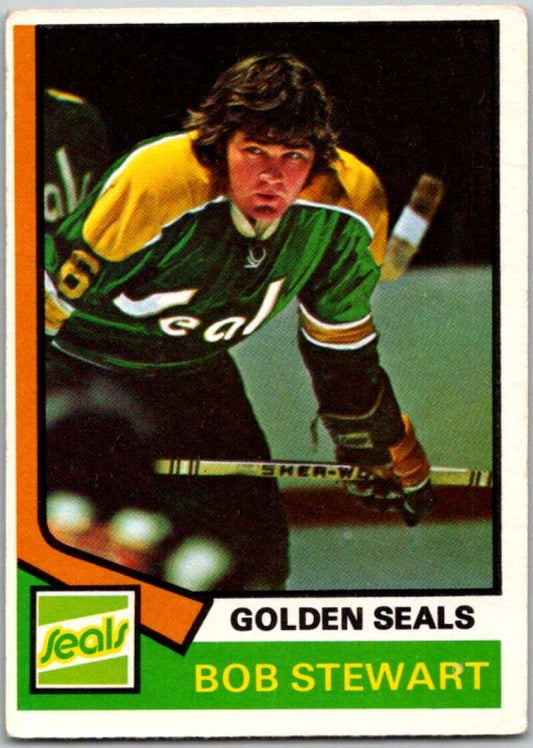 1974-75 O-Pee-Chee #92 Bob Stewart  California Golden Seals  V46213
