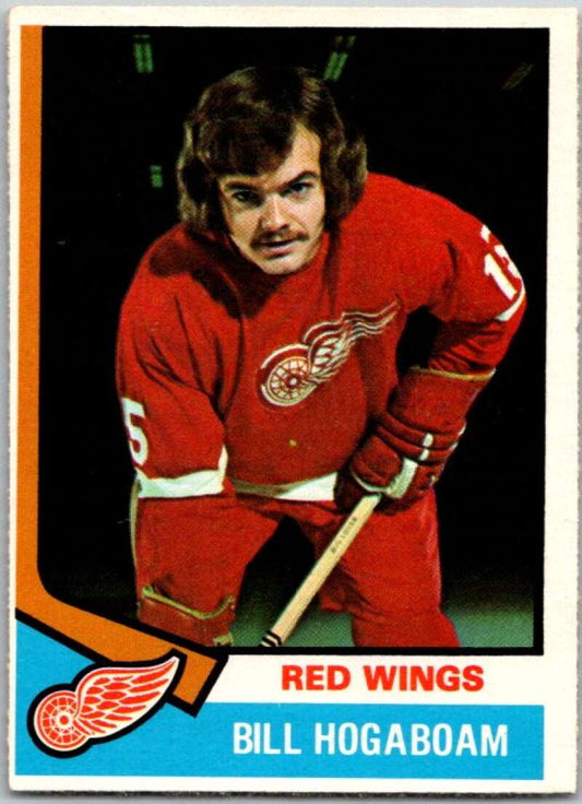 1974-75 O-Pee-Chee #116 Bill Hogaboam  RC Rookie Detroit Red  V46236