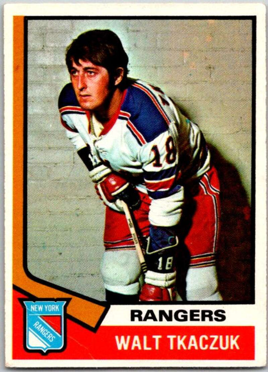 1974-75 O-Pee-Chee #119 Walt Tkaczuk  New York Rangers  V46239