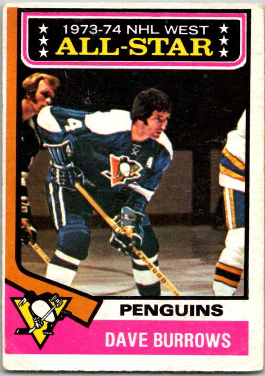 1974-75 O-Pee-Chee #137 Dave Burrows AS  Pittsburgh Penguins  V46256