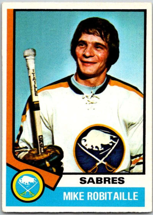 1974-75 O-Pee-Chee #159 Mike Robitaille  Buffalo Sabres  V46276
