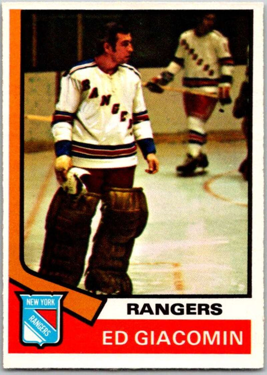 1974-75 O-Pee-Chee #160 Ed Giacomin  New York Rangers  V46277