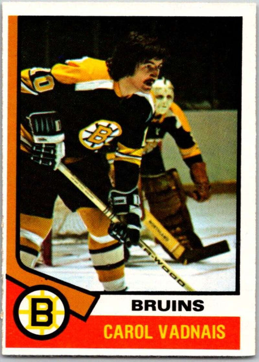 1974-75 O-Pee-Chee #165 Carol Vadnais  Boston Bruins  V46281