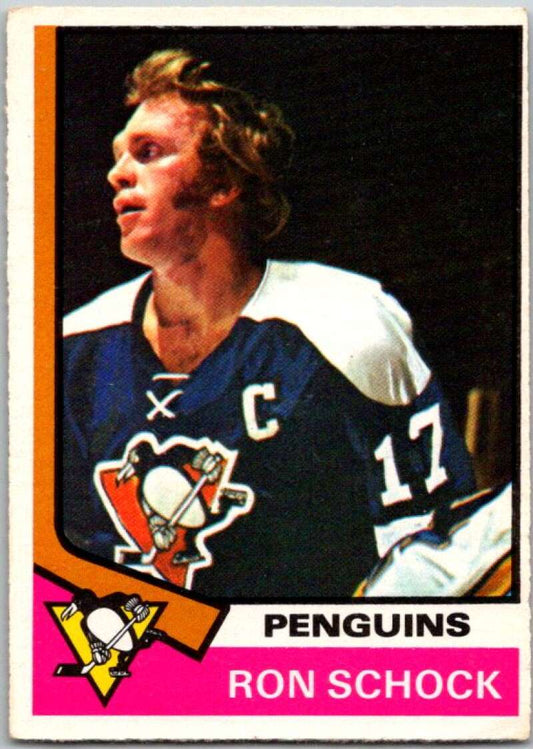1974-75 O-Pee-Chee #167 Ron Schock  Pittsburgh Penguins  V46283