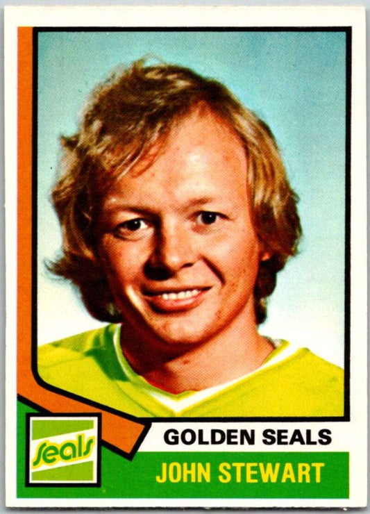 1974-75 O-Pee-Chee #175 John Stewart RC Rookie Golden Seals  V46290