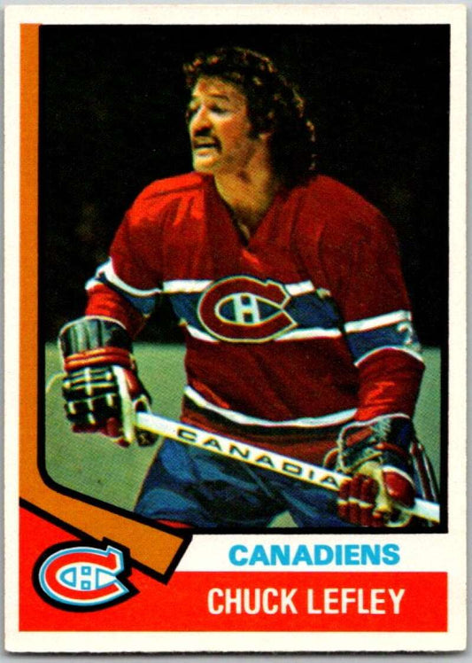 1974-75 O-Pee-Chee #178 Chuck Lefley UER  Montreal Canadiens  V46293