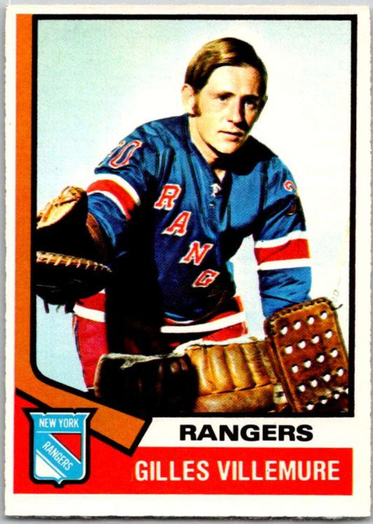 1974-75 O-Pee-Chee #179 Gilles Villemure  New York Rangers  V46294