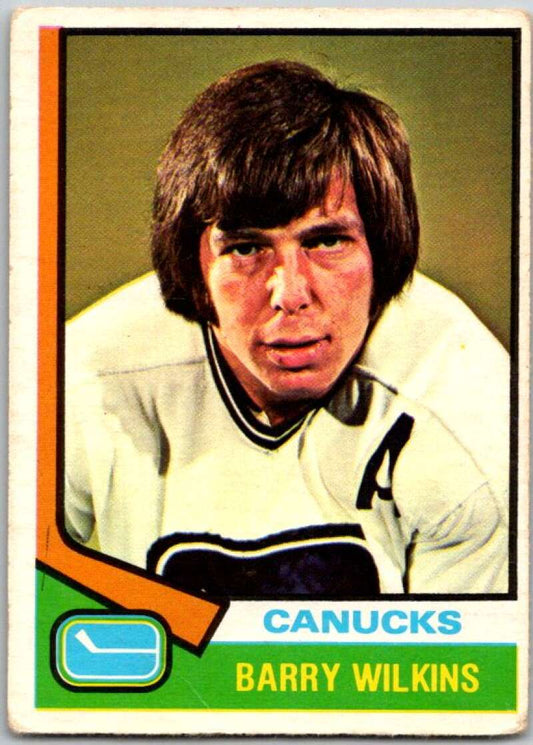 1974-75 O-Pee-Chee #182 Barry Wilkins  Vancouver Canucks  V46296