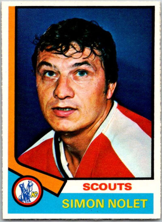 1974-75 O-Pee-Chee #187 Simon Nolet  Kansas City Scouts  V46301