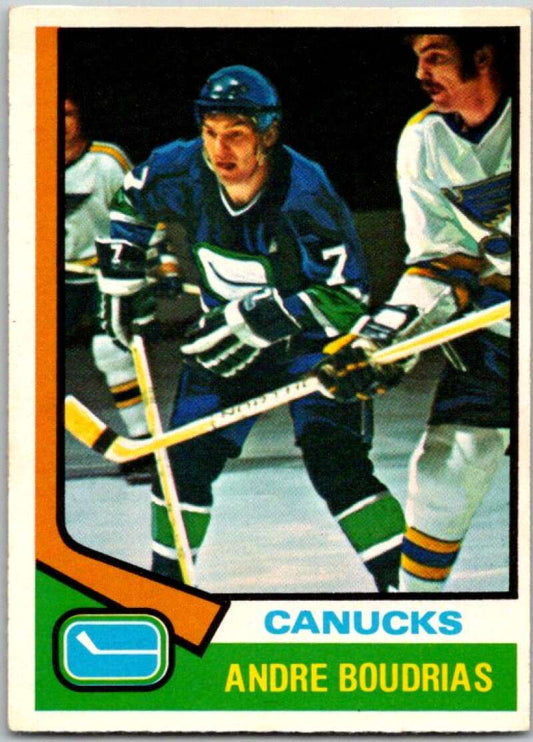 1974-75 O-Pee-Chee #191 Andre Boudrias  Vancouver Canucks  V46305