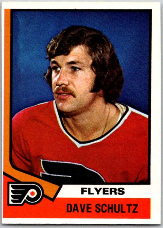 1974-75 O-Pee-Chee #196 Dave Schultz  Philadelphia Flyers  V46309