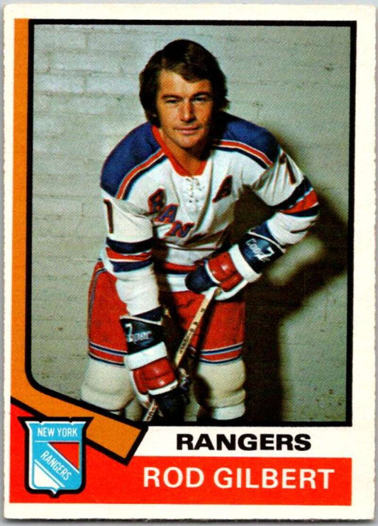 1974-75 O-Pee-Chee #201 Rod Gilbert  New York Rangers  V46314