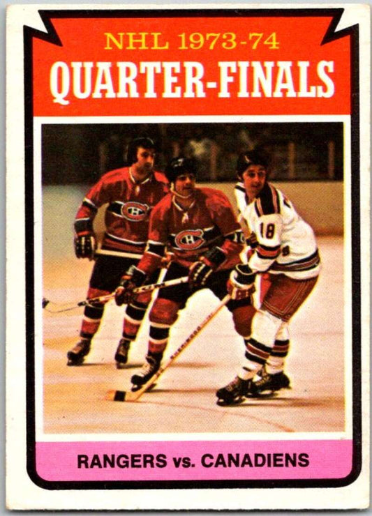 1974-75 O-Pee-Chee #210 Quarterfinals  New York Rangers  V46323