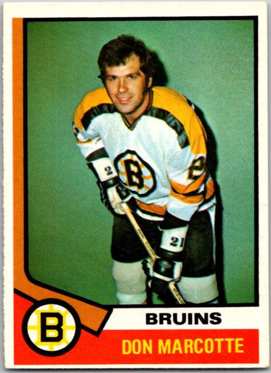 1974-75 O-Pee-Chee #221 Don Marcotte  Boston Bruins  V46334