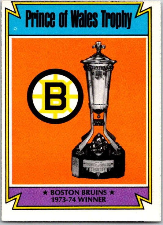 1974-75 O-Pee-Chee #247 Boston Bruins Prince of Wales Trophy  V46360