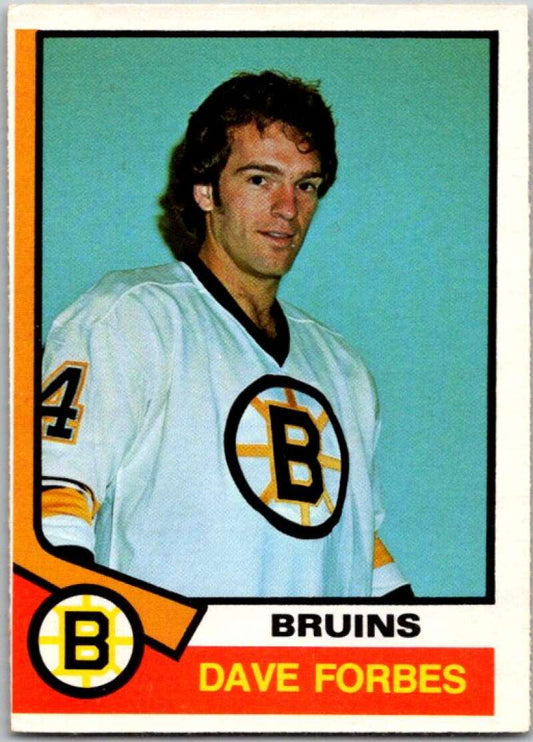 1974-75 O-Pee-Chee #266 Dave Forbes  RC Rookie Boston Bruins  V46378