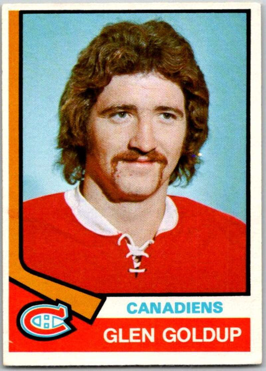 1974-75 O-Pee-Chee #275 Glenn Goldup  RC Rookie Montreal Canadiens  V46387