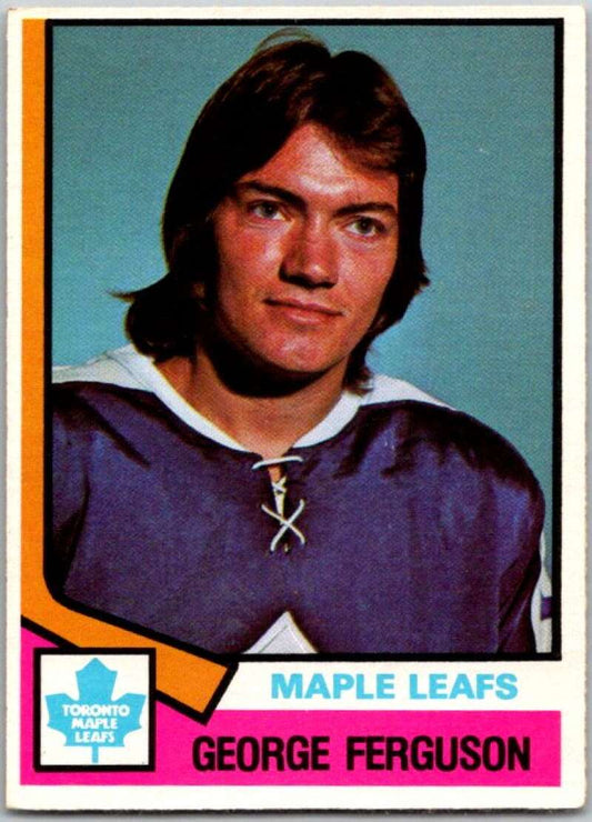 1974-75 O-Pee-Chee #302 George Ferguson  RC Rookie Toronto Maple Leafs  V46413