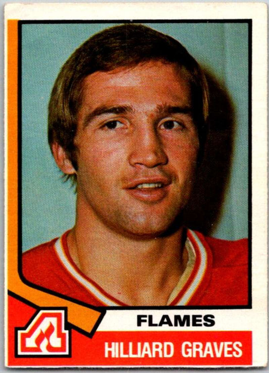 1974-75 O-Pee-Chee #306 Hilliard Graves  Atlanta Flames  V46417