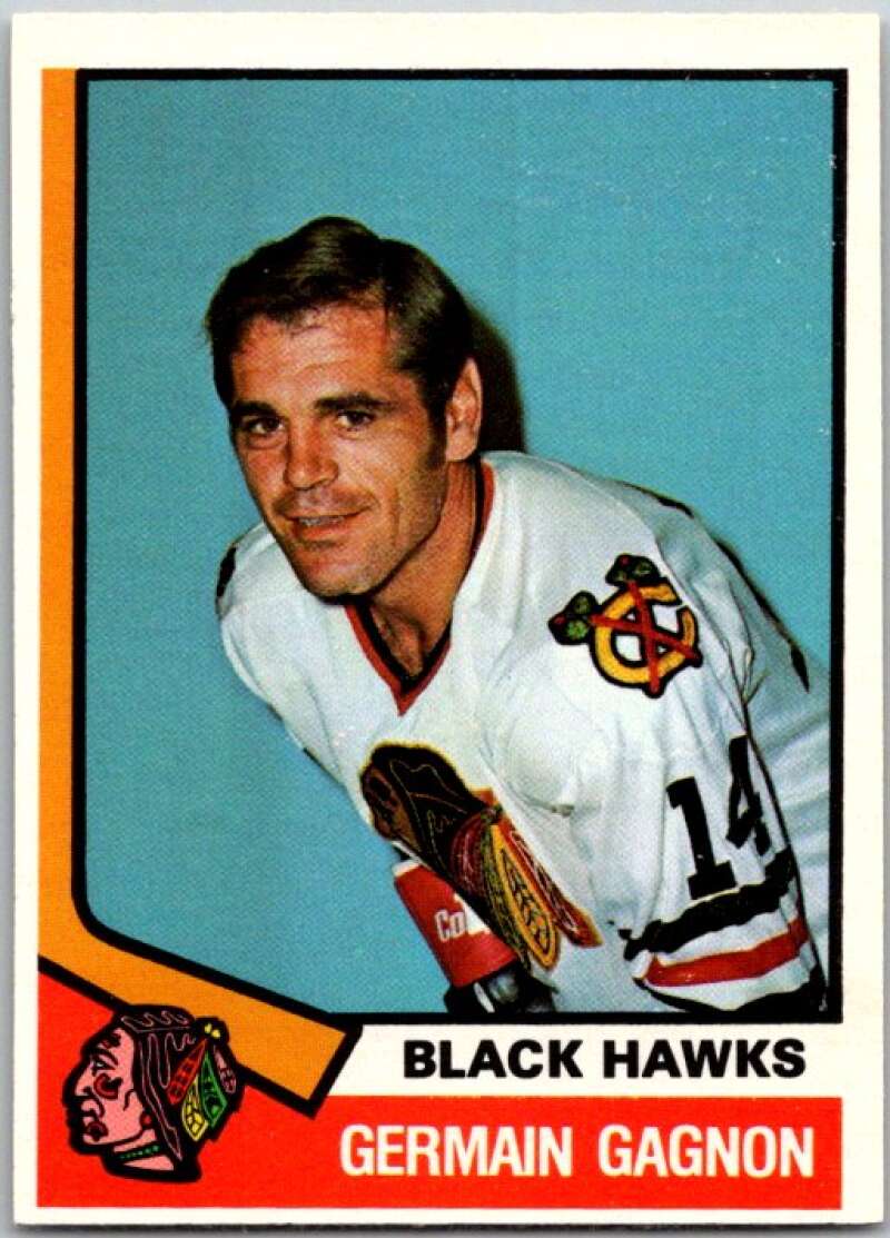 1974-75 O-Pee-Chee #344 Germain Gagnon  Chicago Blackhawks  V46454