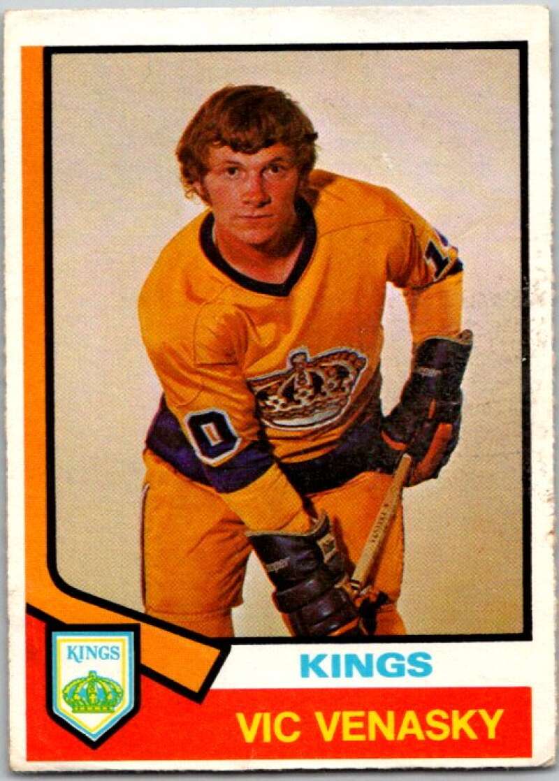 1974-75 O-Pee-Chee #389 Vic Venasky  RC Rookie Los Angeles Kings  V46496