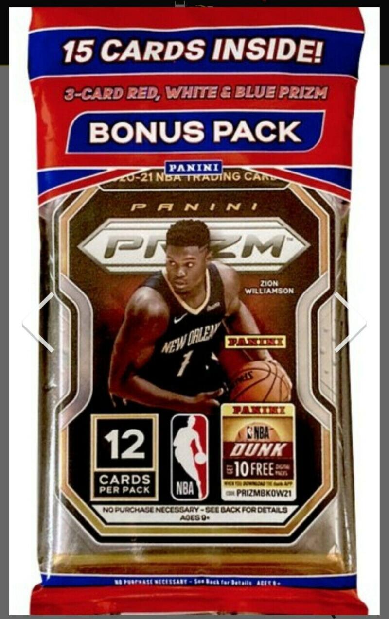 2020-21 Panini Prizm Basketball Jumbo Cello Fat Pack + Bonus 3 Card Pack Image 1