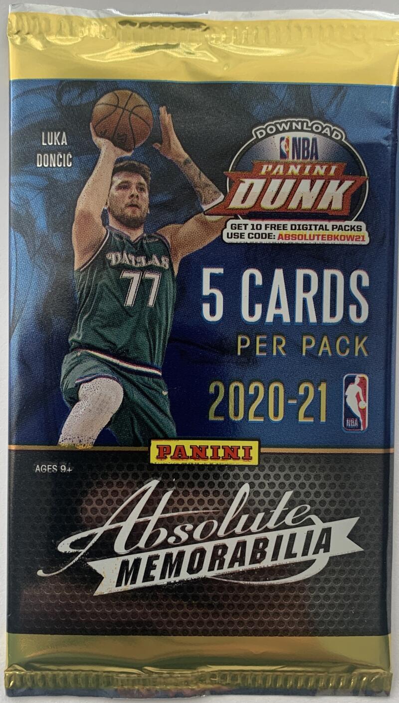 2020-21 Panini Absolute Memorabilia Basketball Trading Cards Pack