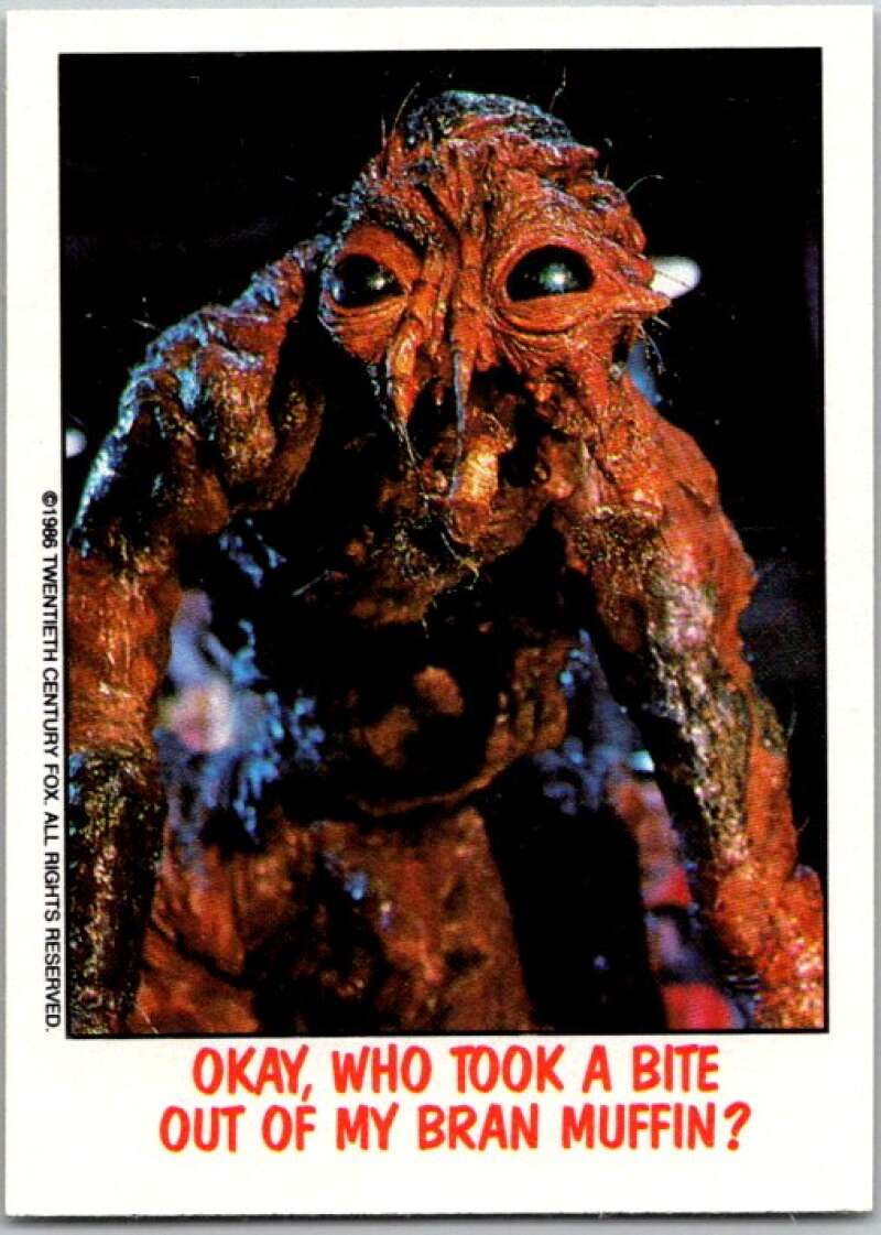 1988 OPC Fright Flicks #9 Okay/Who Took a Bite Out of My Bran Muffin   V46802