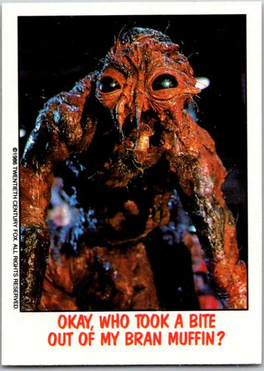 1988 OPC Fright Flicks #9 Okay/Who Took a Bite Out of My Bran Muffin   V46802