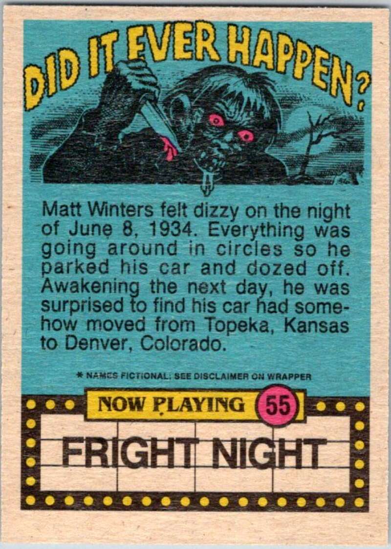 1988 OPC Fright Flicks #55 When I Said Hand Me That Screwdriver   V46823